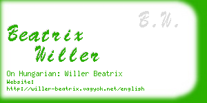 beatrix willer business card